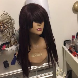 Dark Burgundy Synthetic Wig 💅🏾